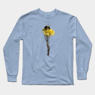 Honey bee on a wildflower Long Sleeve T-Shirt